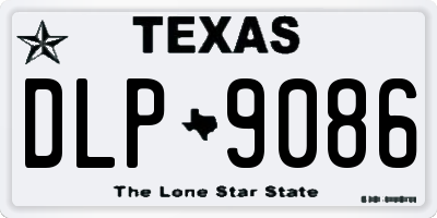 TX license plate DLP9086