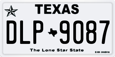 TX license plate DLP9087