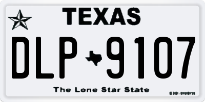 TX license plate DLP9107