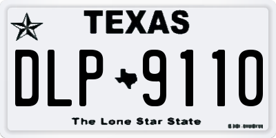 TX license plate DLP9110