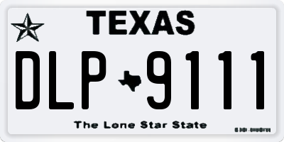 TX license plate DLP9111