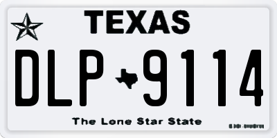 TX license plate DLP9114