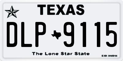 TX license plate DLP9115