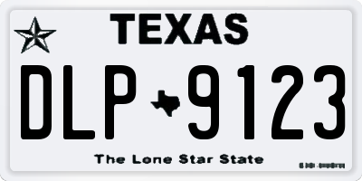 TX license plate DLP9123