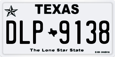TX license plate DLP9138