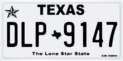 TX license plate DLP9147