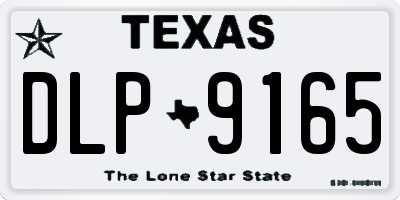TX license plate DLP9165