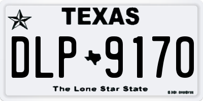 TX license plate DLP9170