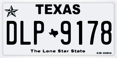 TX license plate DLP9178