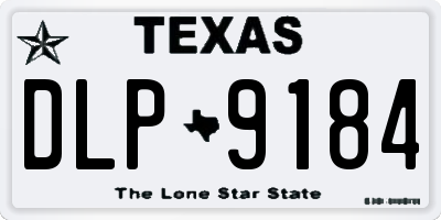 TX license plate DLP9184