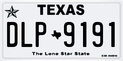 TX license plate DLP9191