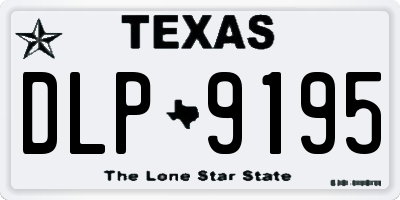 TX license plate DLP9195