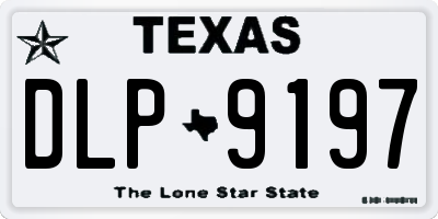 TX license plate DLP9197