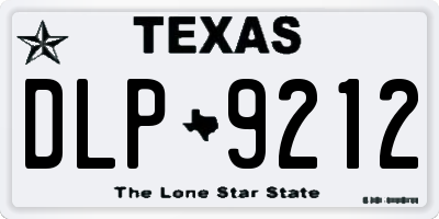 TX license plate DLP9212