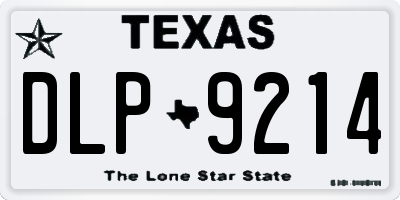 TX license plate DLP9214