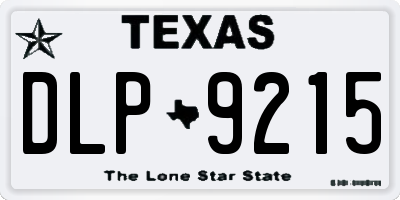 TX license plate DLP9215