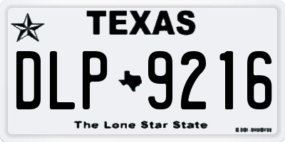 TX license plate DLP9216