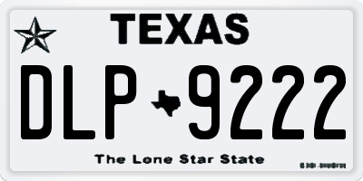 TX license plate DLP9222