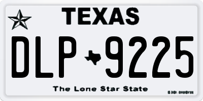 TX license plate DLP9225