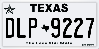 TX license plate DLP9227