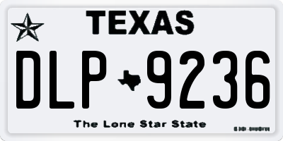 TX license plate DLP9236