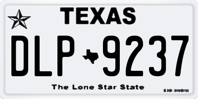 TX license plate DLP9237
