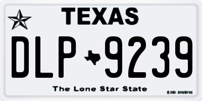 TX license plate DLP9239