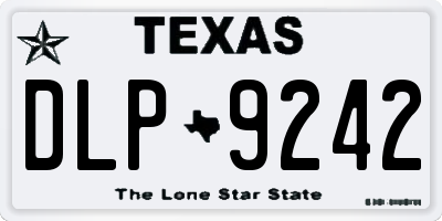 TX license plate DLP9242