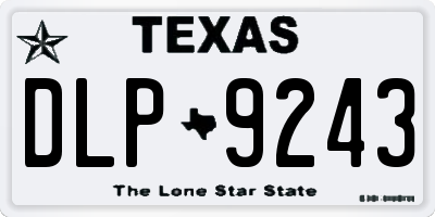 TX license plate DLP9243