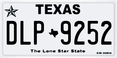 TX license plate DLP9252