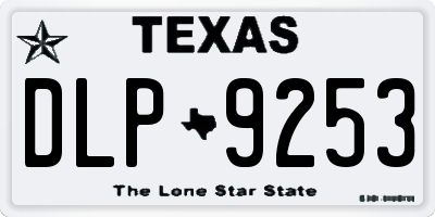 TX license plate DLP9253