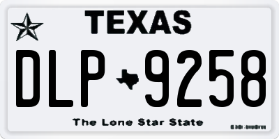 TX license plate DLP9258