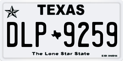 TX license plate DLP9259