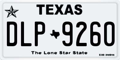 TX license plate DLP9260