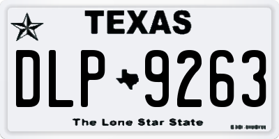 TX license plate DLP9263