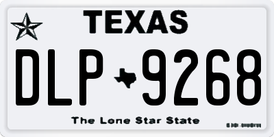 TX license plate DLP9268