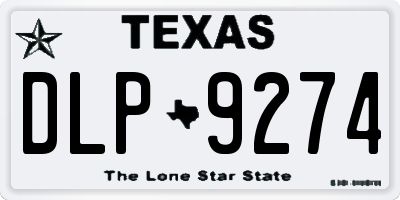 TX license plate DLP9274