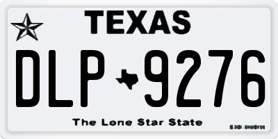 TX license plate DLP9276