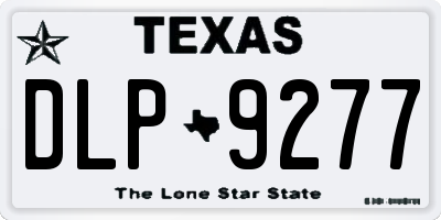 TX license plate DLP9277