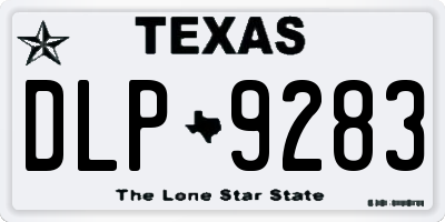TX license plate DLP9283