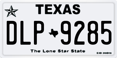 TX license plate DLP9285