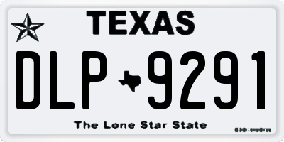 TX license plate DLP9291