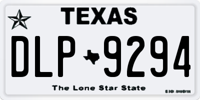 TX license plate DLP9294