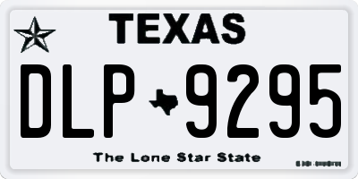 TX license plate DLP9295