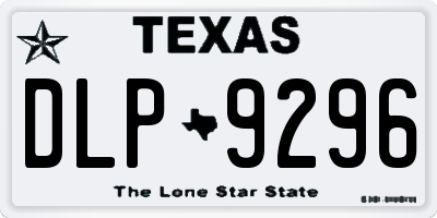 TX license plate DLP9296