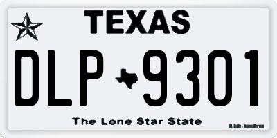 TX license plate DLP9301