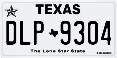 TX license plate DLP9304
