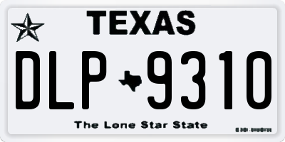 TX license plate DLP9310