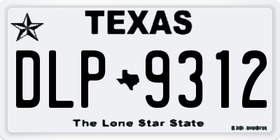 TX license plate DLP9312