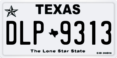 TX license plate DLP9313